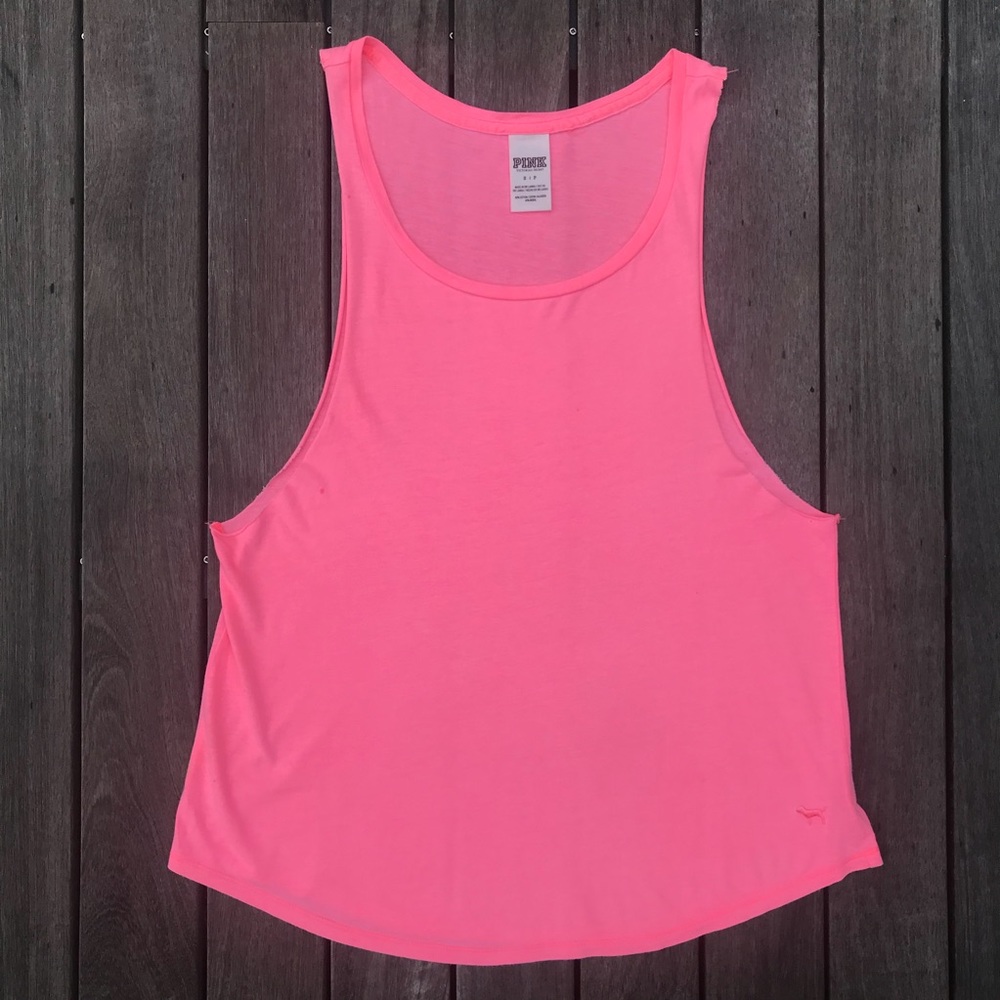 VS PINK Cutout Tank Pink